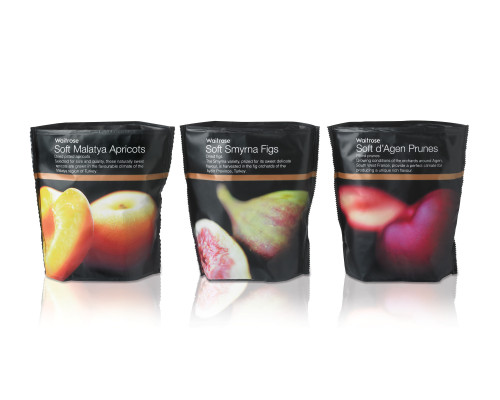Packaging, Waitrose premium dried fruit