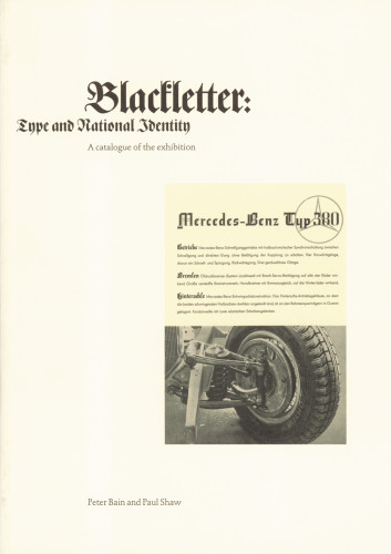 Blackletter: Type and National Identity