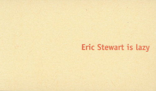 Eric Stewart stationery