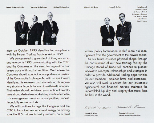 Chicago Board of Trade 1995 Annual Report