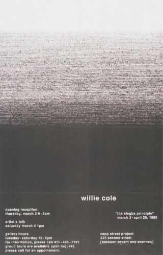 Capp Street Announcement: Willie Cole