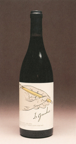 "Le Gaucher" wine label for Bonny Doon Vineyard