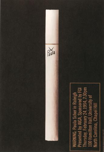 “Cigarette” poster for AIGA Raleigh chapter