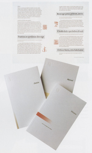 Minion/Three-Axis Typeface (Type Specimen Booklet) 