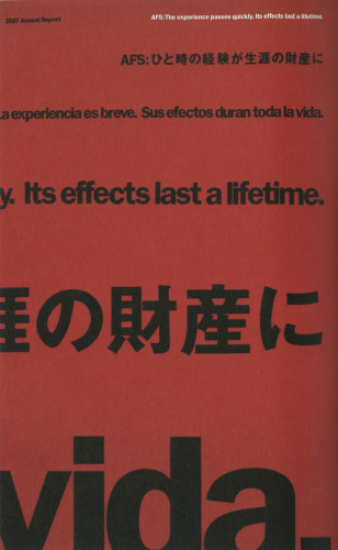 AFS: The experience passes quickly..., 1987 Annual Report