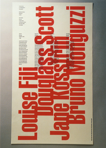 Cooper Union Design Lecture Series—Fall 1987