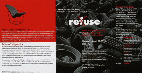 Refuse—Good Everyday Design from Reused and Recycled Material (Invitation)