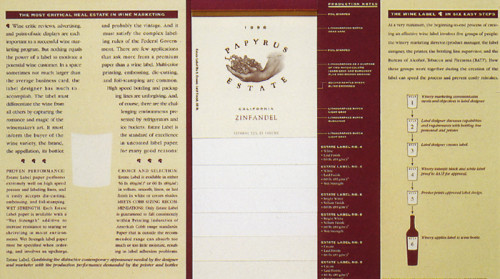 Estate Label Paper Swatchbook and Label Guide