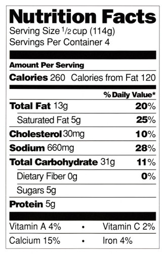 Nutrition Facts