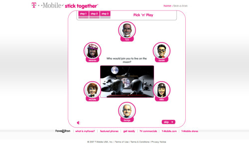 T-Mobile myFaves Fave-O-Tron (http://www.myfaves.com/faveotron/index.html)