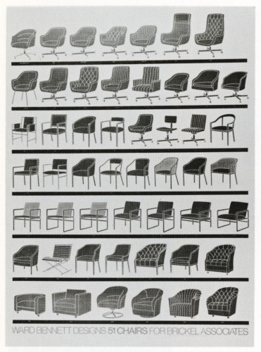 Ward Bennett Designs 51 Chairs for Brickel Associates, poster