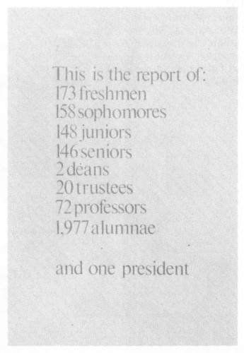 The Report of the President, brochure