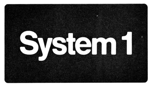 System 1, promotional kit
