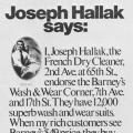 “Joseph Hallak Says:”
