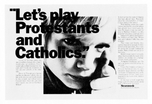 "Let's Play Protestants and Catholics."