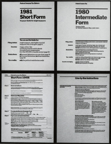 1980 Intermediate Form, 1981 Short Form (U.S. Tax Forms)
