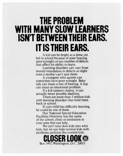 "The problem with many slow learners..."