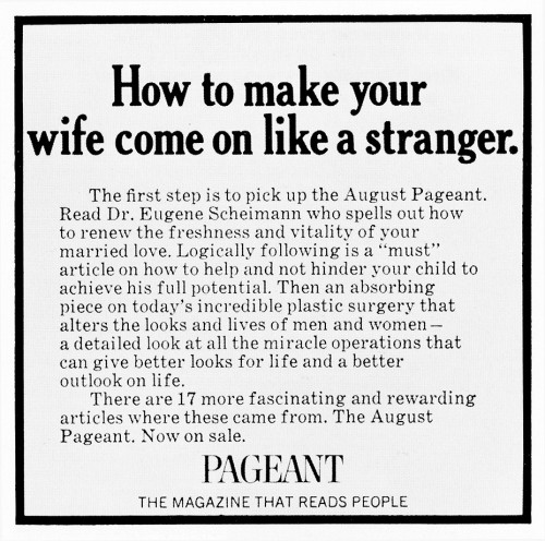 “How to make your wife come on like a stranger."