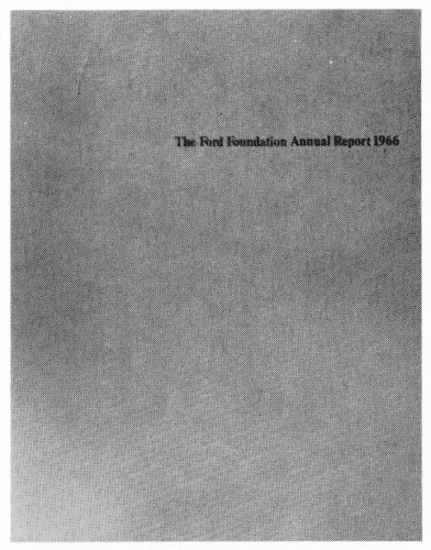 The Ford Foundation Annual Report 1966 brochure