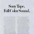 Sony Tape. Full Color Sound.
