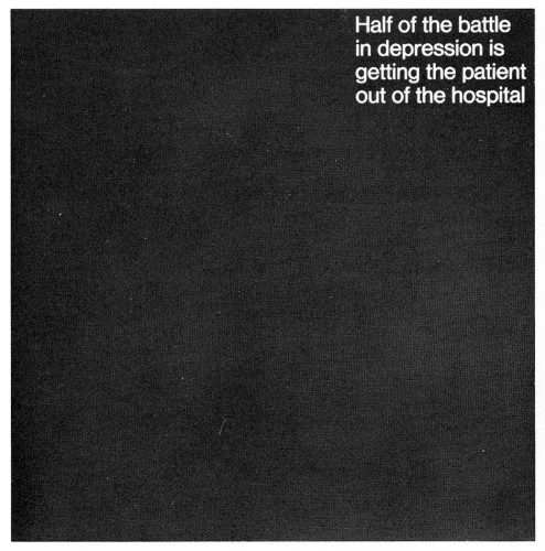 Half of the Battle in Depression Is Getting the Patient out of the Hospital, brochure