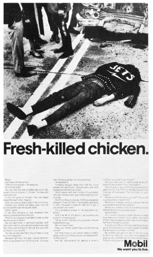 Fresh-killed chicken.
