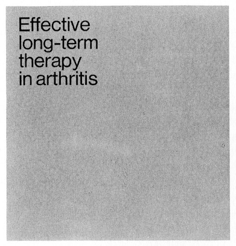 Effective Long-term Therapy in Arthritis, booklet
