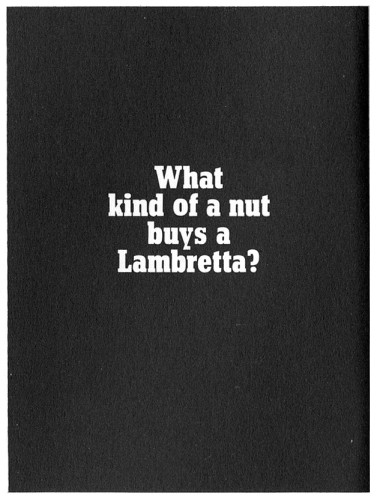 What Kind of a Nut Buys a Lambretta?, leaflet