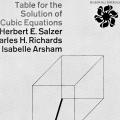 Table of the Solution of Cubic Equations, paperback book cover