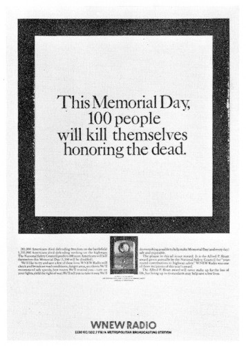 “This Memorial Day, 100 people will kill themselves honoring the dead”