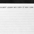 Gilbert Lesser, letterhead, envelope, card