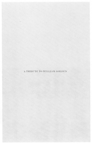 A Tribute to William Golden, booklet