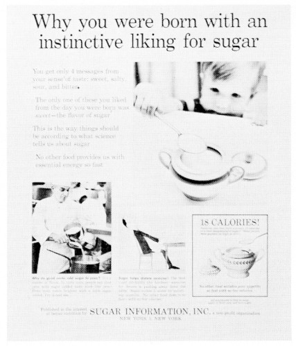 “Why you were born with an instinctive liking for sugar”