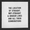 Location of Straight, Not-Straight, and Broken Lines and All Their Combinations