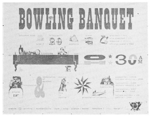 Bowling Banquet, invitation