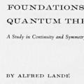 Foundations of Quantum Theory: A Study in Continuity and Symmetry