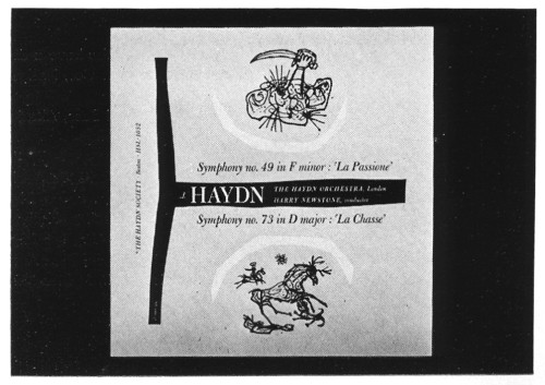 Hadyn Society, record cover HSL-1052