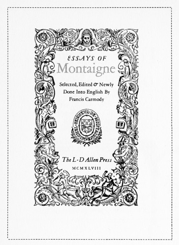 Essays of Montaigne