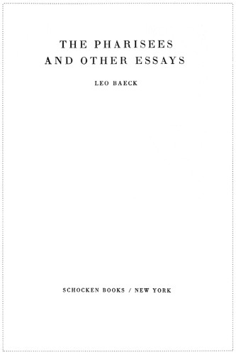The Pharisees and Other Essays