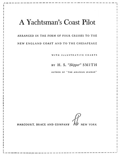 A Yachtsman’s Coast Pilot
