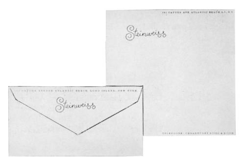 Steinweiss letterhead and envelope