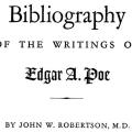 Bibliography of the Writings of Edgar A. Poe