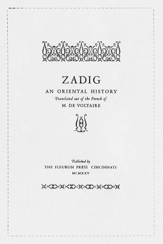 Zadig: An Oriental History