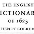 The English Dictionarie of 1623