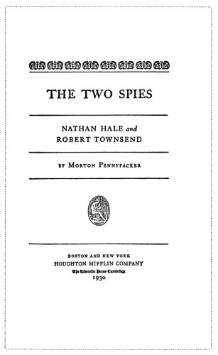 The Two Spies: Nathan Hale and Robert Townsend