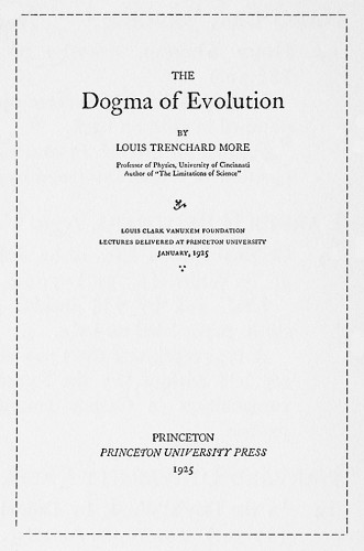 The Dogma of Evolution 