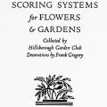 Scoring Systems for Flowers & Gardens, Collected by Hillsborough Garden Club