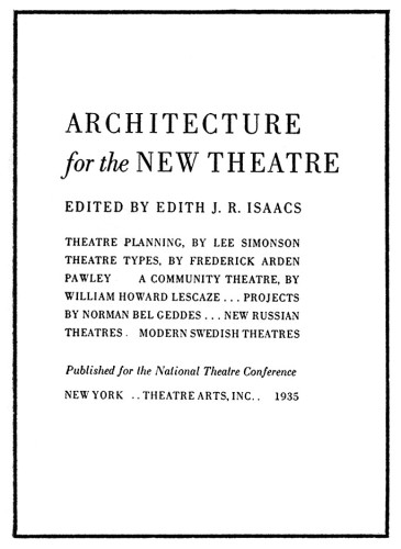 Architecture for the New Theatre