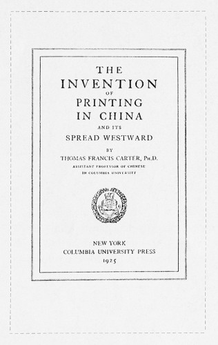 The Invention of Printing in China
