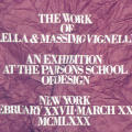 Vignelli Exhibition Announcement, New York, Milan